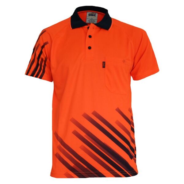 Hi Vis Sublimated Stripe Polo Thumbnail